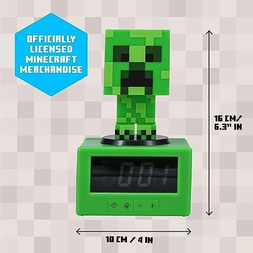         Paladone Minecraft Creeper Alarm Clock - Officially Licensed, in-Game Music & Night Light for Kids & Tweens, Gaming Room Accessory       